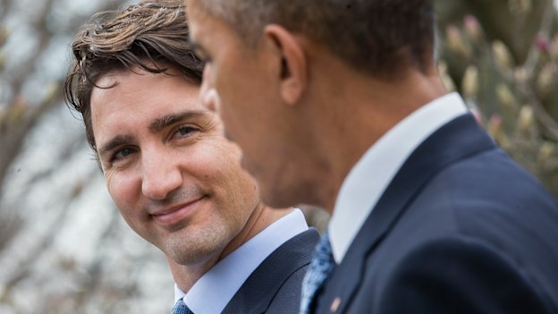 Trudeau with then-US president Barack Obama at the White House in 2016.
