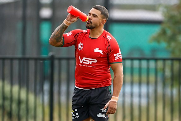 Latrell Mitchell at training this week