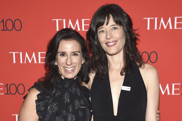 Jodi Kantor, left, and Megan Twohey attend the Time 100 Gala celebrating the 100 most influential people in the world in New York in 2018. 