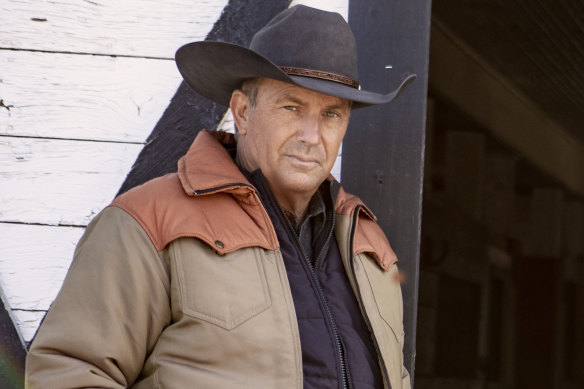 Kevin Costner as billionaire Montana rancher John Dutton in Yellowstone.