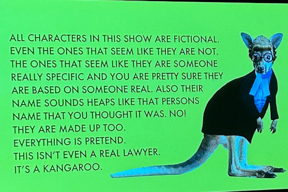 Breaking: The Musical disclaimer.