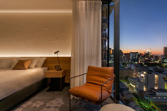 Sweeping views of the city skyline.