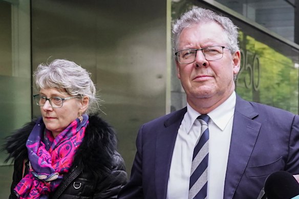 Norman O’Bryan leaves court after escaping a jail stint for attempted fraud. 