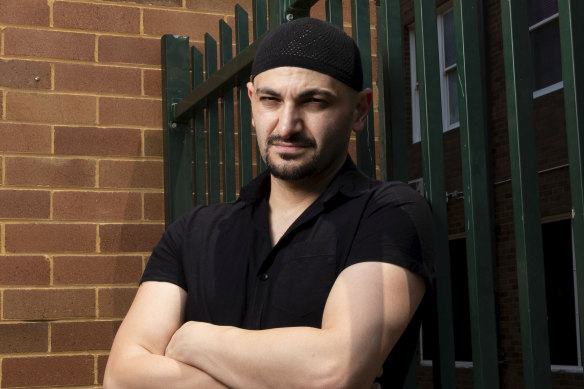  Dr Michael Mohammed Ahmad outside Punchbowl Boys’ High School in 2019.