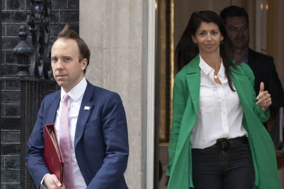 Matt Hancock was pictured leaving Downing Street with Gina Coladangelo on May 1.
