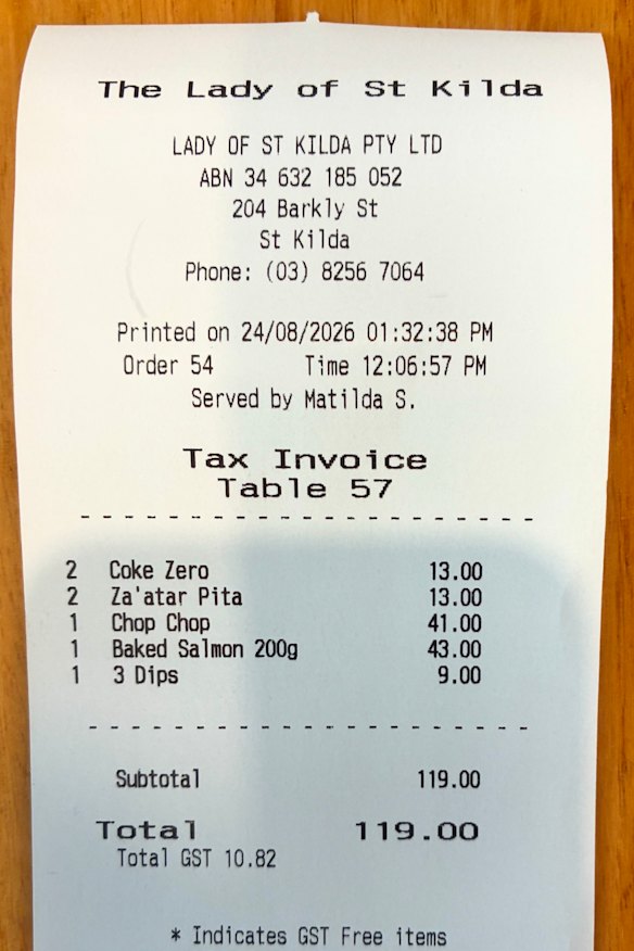The bill, please