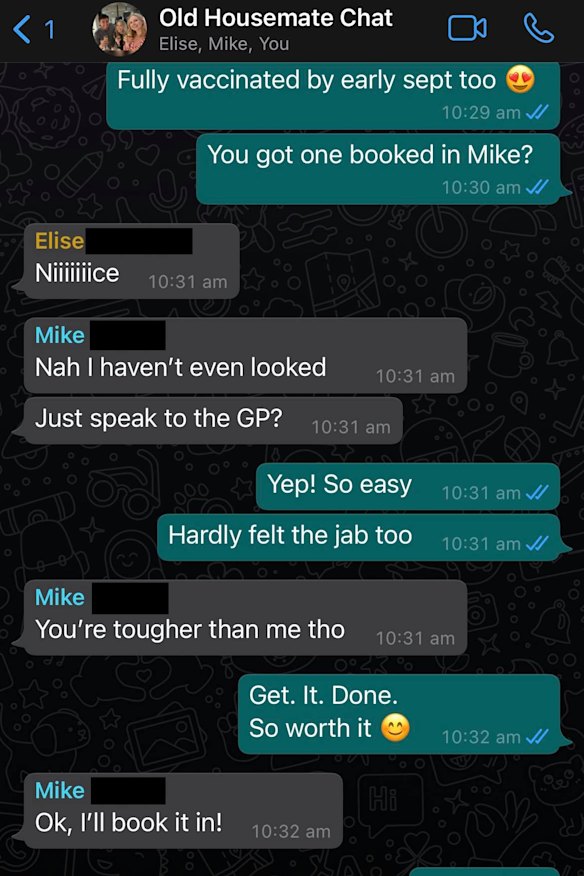 Elise’s group chat.