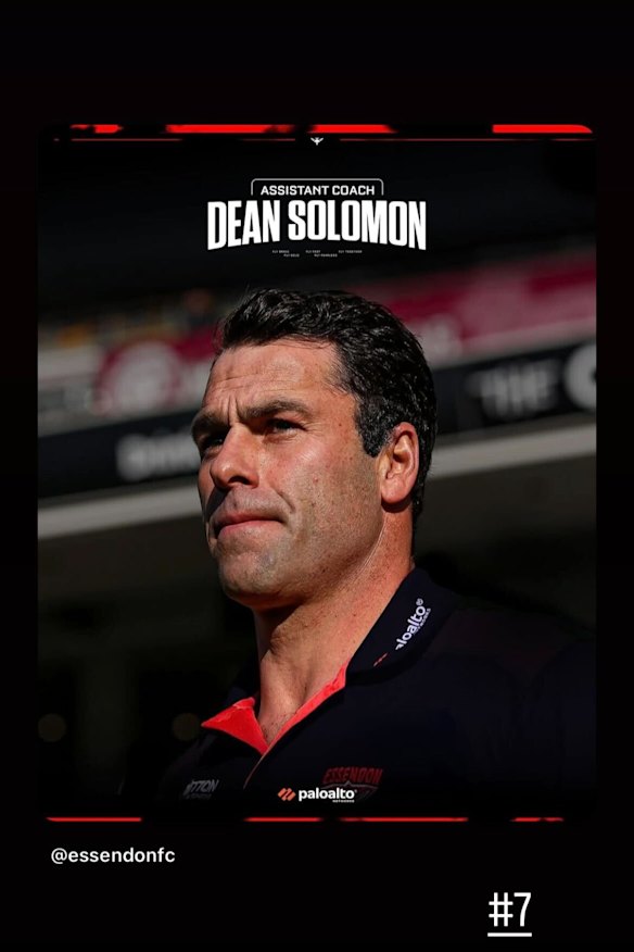 Zach Merrett posted the Dean Solomon announcement on his Instagram story.