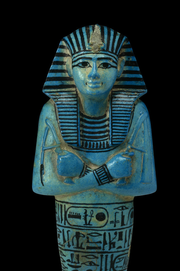 Shabti of Pharaoh Sety I, Tomb of Sety I, Valley of the Kings, Thebes, Egypt, 19th Dynasty, reign of Sety I, about 1294-1279 BC.