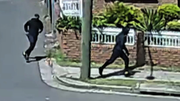 CCTV footage of the two men who are believed to have killed Hawi. 