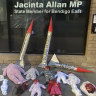 Pro-Palestinian protesters target premier’s office with fake corpses