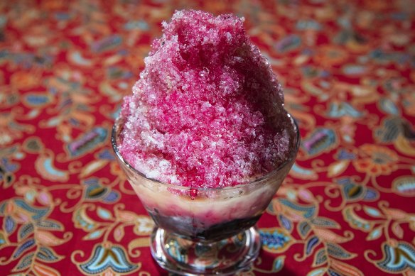 A colourful ice kacang.