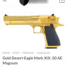 Screenshot from a website claiming to “discreetly” sell high-powered guns, including military rifles and golden pistols, to Australian clients without any licenses in exchange for cryptocurrency.