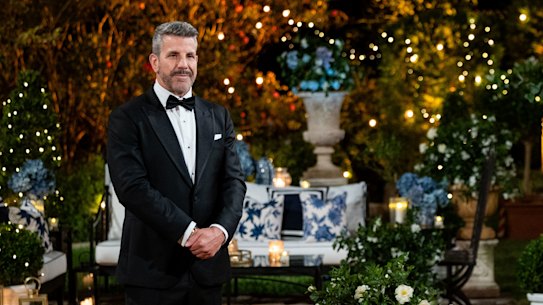 Barry “Bear” Myrden waits to greet his prospective partners in episode one of The Golden Bachelor.