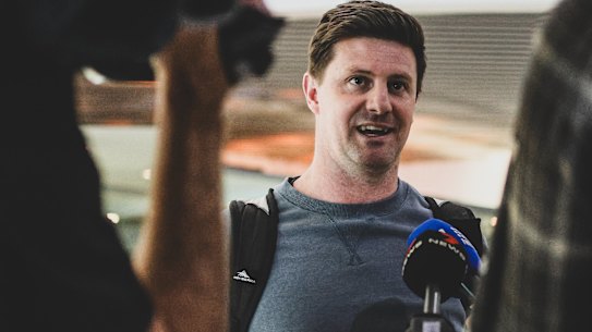 Andrew McQualter touches down in Perth.