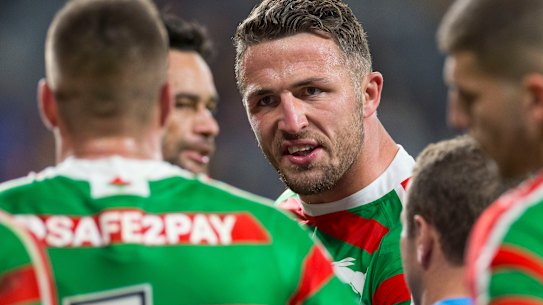 No love lost: Sam Burgess fired back at former Souths coach Siebold.