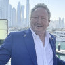 Andrew Forrest and CEO of Fortescue Future Industries Mark Hutchinson on board the Green Pioneer, which is berthed in Dubai on the sidelines of the COP28 climate talks.