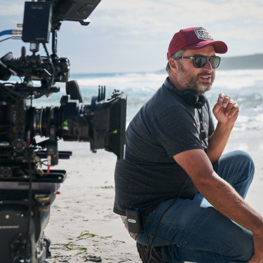 Director Gregor Jordan working behind the scenes on the film Dirt Music. 