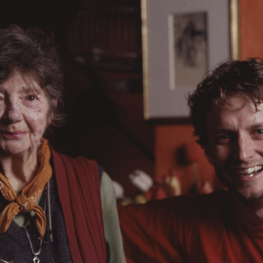 Margaret Olley was a mentor to Ben Quilty, pictured together in 2005. His portrait of Olley won the 2011 Archibald Prize.