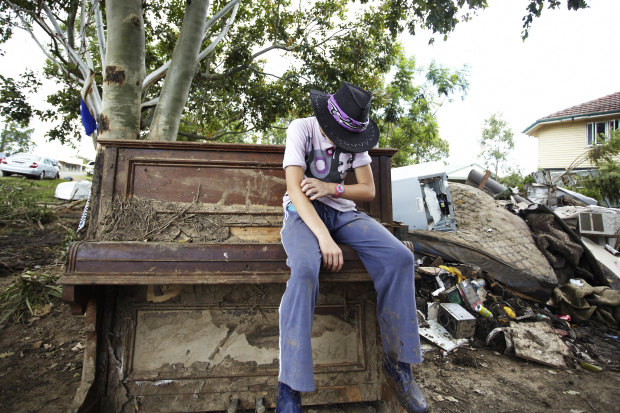 Katherine Godley lost her pride and joy piano in the floods.