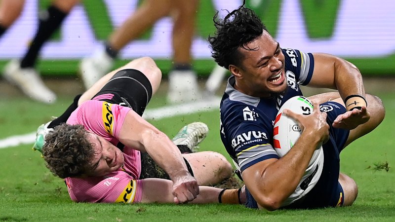NRL 2025 LIVE: Talagi with four assists and a try as Panthers lead Cowboys