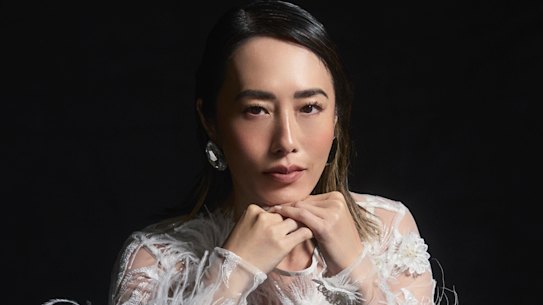 Melissa Leong says she nearly abandoned writing her memoir over fear of the public’s reaction to some of its contents. She wears Macgraw “The Birdy” dress, Ryan Storer earrings.