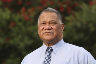 Sikahema Aholelei, President of the Tongan Association Canberra and Queanbeyan, at his home in the nation’s capital on Monday. 