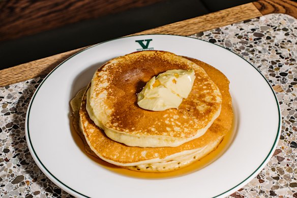 Buttermilk pancakes at Valentinas in Marrickville.