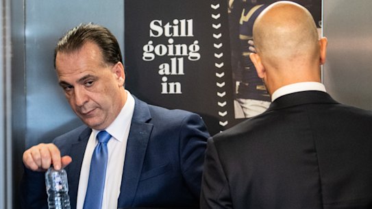 ARLC Chairman Peter V’landys and National Rugby League chief executive officer Todd Greenberg.