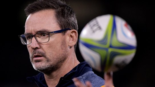 CANBERRA, AUSTRALIA - APRIL 13: Coach Dan McKellar of the Brumbies before the Round 9 Canberra Brumbies and Lions Super Rugby match at GIO Stadium on April 13, 2019 in Canberra, Australia. (Photo by Tracey Nearmy/Getty Images) Dan McKellar