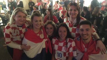Marijana Skrnjug, Jessica Skrnjug, Bella Tammaro, Alexa Panagiotopoulos, Anita Tammaro and Mate Barisic at the Canberra Croatian club.