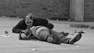 When Patrick Doherty was shot from behind by a British soldier on Bloody Sunday, Paddy Walsh bravely stayed in the open with him.