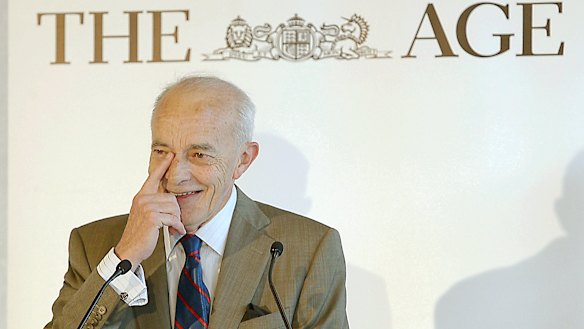 Former <i>Age</i> editor Les Carlyon remembers his predecessor and mentor Graham Perkin at an event in 2010.