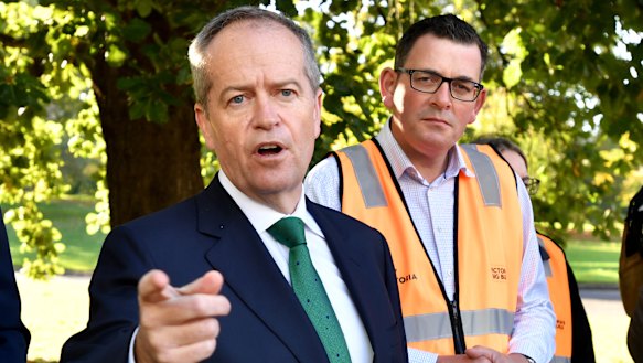 Dan Andrews is right behind  Bill Shorten.