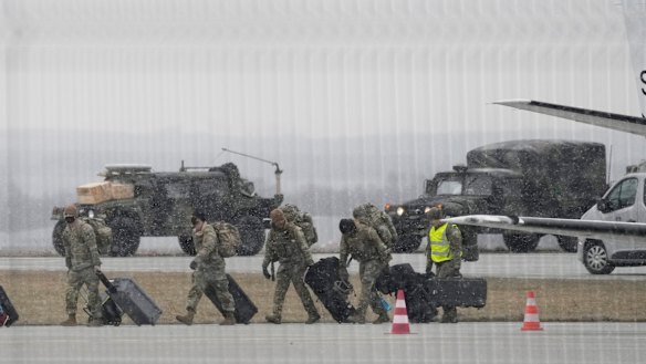 US President Joe Biden ordered army troops of the 82nd Airborne Division into eastern Europe as Vladimir Putin amassed troops on the Ukraine border. 