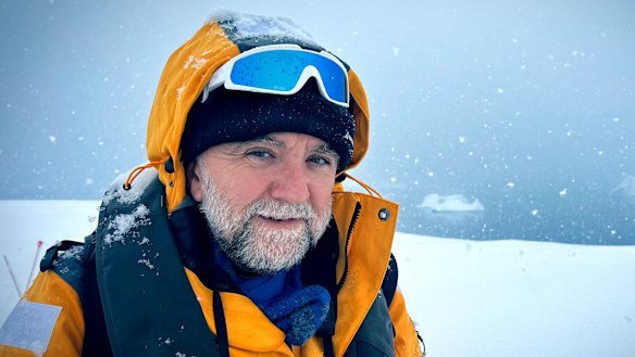 Director Robert Connolly on a recce for his film Shiver in Antarctica.