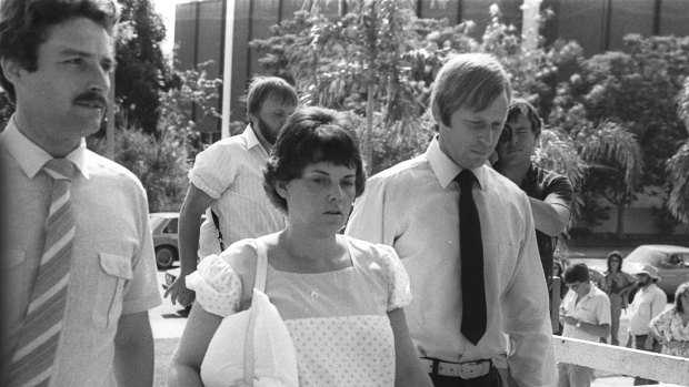 The Chamberlains arriving at Darwin Court with their solicitor, Stuart Tipple.