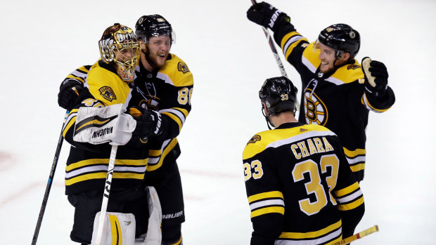 Bruins fans seated in certain areas will not be allowed to wear their team's colours.