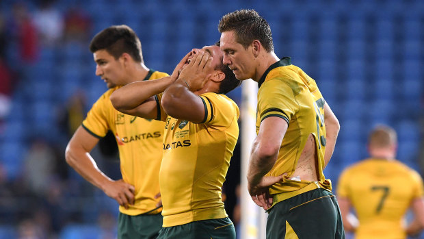 Low bar: the Wallabies are chasing a bonus for making the last eight in Japan in contrast to their all-or-nothing approach four years ago.