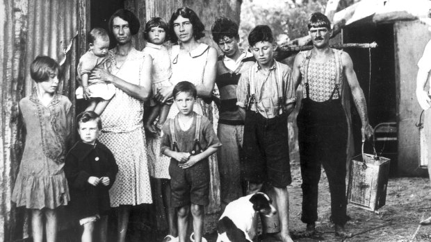 A family in Sydney during the Great Depression. 