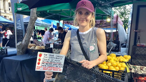 Farmer Liz Jarman has invested in a metal detector and sold all of her strawberries half way through Wednesday.