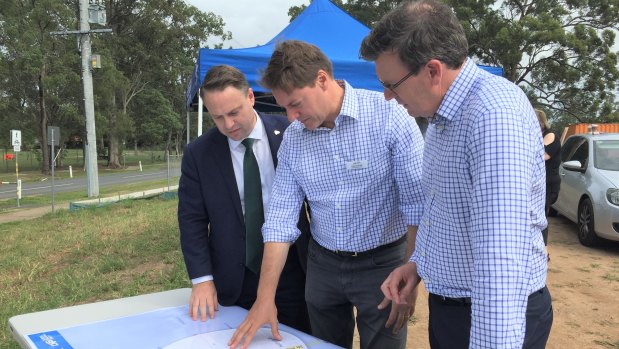 Brisbane lord mayor Adrian Schrinner, Bonner MP Ross Vasta and Cities Minister Alan Tudge pledge $226 million for a "congestion-busting" package on Brisbane roads.