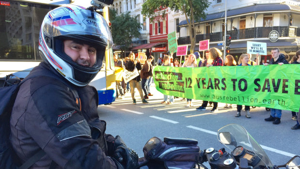 Motorcyclist Nelson Portela said the protesters' actions were 'inconsiderate' and 'rude'.