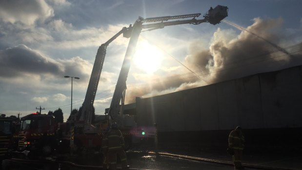 The blaze in Somerton.