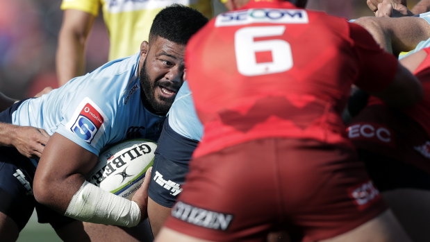 Sidelined: Waratahs hooker Tolu Latu has been suspended for six matches. 