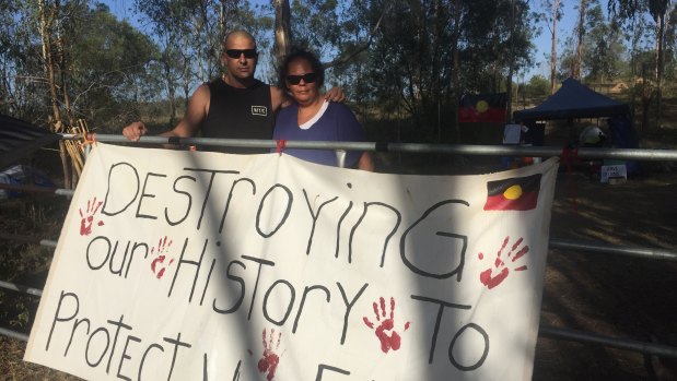 Yuggera Ugarapul representatives Daniel Thompson and  Shale Thompson at the Deebing Creek mission land.