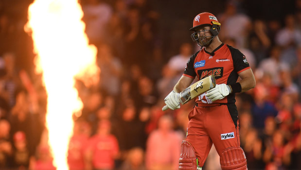 Dan Christian reacts after the Renegades won their BBL semi-final on Friday night.
