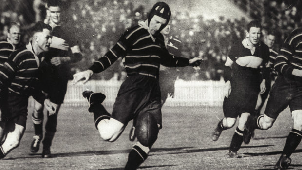 Prestige: Dave Brown, seen here in 1935, joins Dally Messenger, Frank Burge, Norm Provan and Mal Meninga as an Immortal.