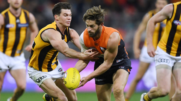 Callan Ward and the Giants will meet Hawthorn in Canberra.