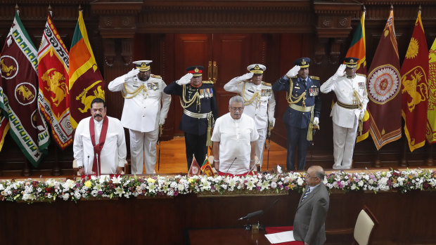 The swearing-in ceremony occurred at the presidential secretariat in Colombo, Sri Lanka. 